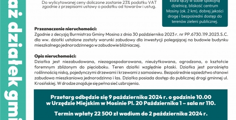 Sprzedaż działek - zabudowa mieszkaniowa