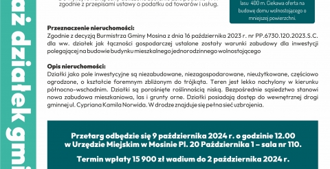 Sprzedaż działek - zabudowa mieszkaniowa