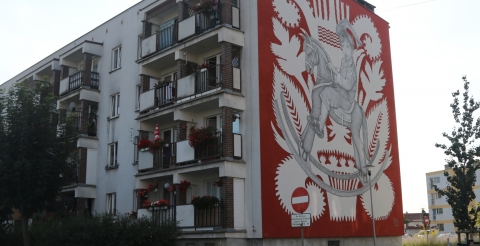 Mural Mały Ułan w Śremie (fot