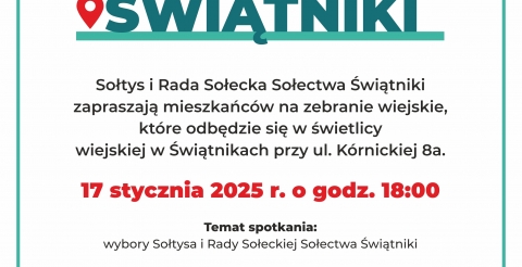 Wybory Sołtysa i Rady Sołeckiej Sołectwa Świątniki