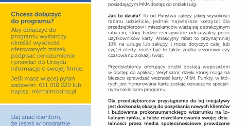 Z Mosińskiej Karty Mieszkańca korzysta blisko 5500