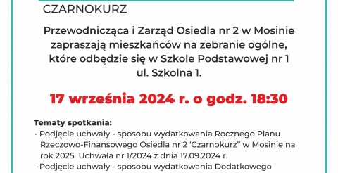 Zebranie mieszkańców Osiedla nr 2 "Czarnokurz"