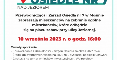 Zebranie osiedlowe nr 7