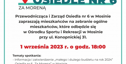 Zebranie osiedlowe osiedle nr 6
