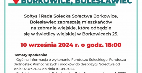 Zebranie wiejskie Sołectwa Borkowice, Bolesławiec