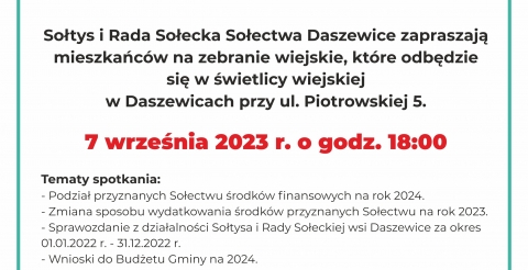 Zebranie wiejskie daszewice