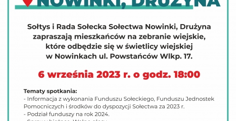 Zebranie wiejskie Nowinki, Drużyna