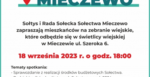 Zebranie wiejskie Mieczewo