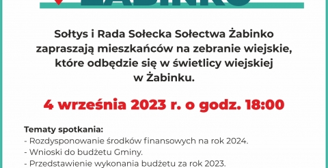 zebranie wiejskie Żabinko